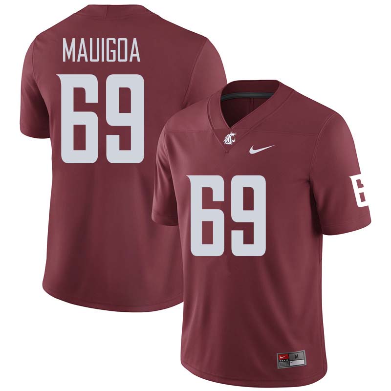 Washington State Cougars #69 Frederick Mauigoa College Football Jerseys Sale-Crimson